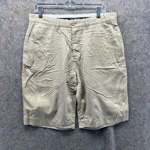 Vintage Polo Ralph Lauren Shorts Mens 34 Beige Chino Flat Front Tan Khaki Cotton